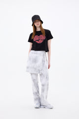 RAINDROP SKIRT PANTS / BLACK