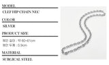 Men's Chain Necklace Stainless Steel_CLEF HIP CHAIN NEC