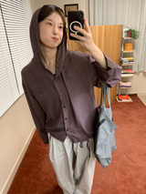 Cold hoodie blouse