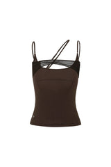 ABBY STRAP TOP brown