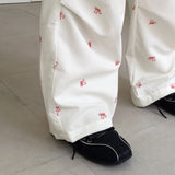 メリンバレエコア リボン刺繍ワイド2WAYパンツ