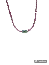  All surgical steel rhodonite natural gemstone choker