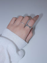 925silver グロッシーリボンシルバーリング