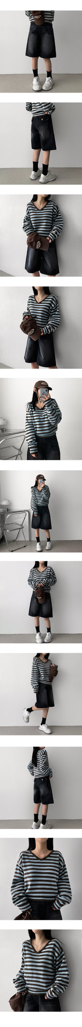Four nits  back pocket denim shorts