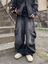 Itsu diagonal cargo denim