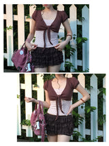 Pink Dot Bolero Tee