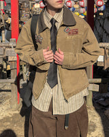 Woven Patch Pigment Work Jacket