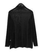メッシュシースルーポーラ長袖Tシャツ