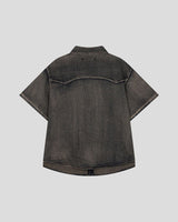 (UNISEX)スラブデニムオーバーシャツ