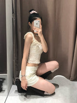 Sugar Dairy Frill Lace Sleeveless Top