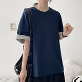 エリー スリーブ ロールアップ ショートスリーブ Tシャツ(4 colors) H&L