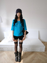 floral punching beanie