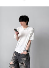 クロップレイヤード半袖Tシャツ