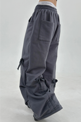 (SHIRRED BOW❤/BRUSHED FLEECE❤/100% COTTON) TRAINING BOW PANTS - 3 COLOR