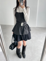 balloon strap blouse