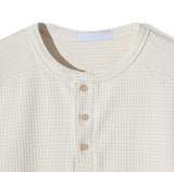 ローチワッフルヘンリーネックロングスリーブTシャツ