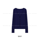 Mine Ribbed V-neck Button Cardigan