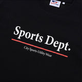 Sports Dept Line Logo T-shirt - Black