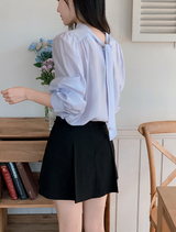 [SHOPPERMADE] MK モダールパフタイブラウス (3color)