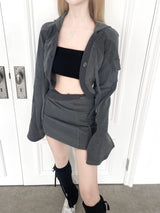 1236. パッチワークカーゴクロップフード cardi (3color)