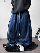 Girlish Mesh Track Bermuda Piping Pants 3color