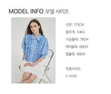 Ravina frill detail puff sleeve blouse blue
