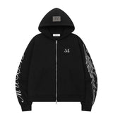 POZEN MIX LETTERING HOOD ZIP-UP UNISEX
