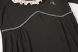 Jam shirring top - charcoal