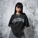 アッシュウォッシュロゴTシャツ (BLUE)