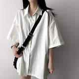 And Oversized fit solid short-sleeved shirt