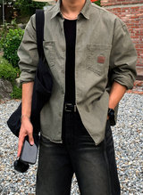Owen Vintage Back Banding Side Cut Wide Denim Pants