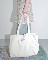 Quilted cotton max tote bag