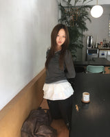 シャーリングレイヤードスカート