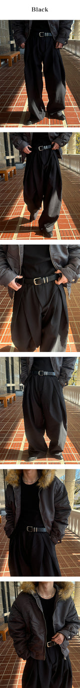 [Unisex] タックワイドスラックス(2color)