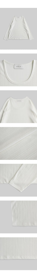 Patterned Uniqlo Long Sleeve [Ivory]