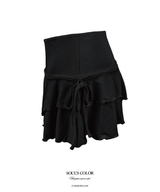 Lina Ribbon Frill Mini Skirt (3color)