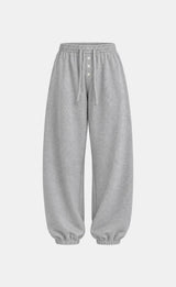 ボタンディテールジョガースウェットパンツ