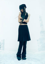 Muffler Knit Halter Top / Black