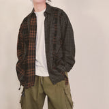 double check deconstructed shirt_brown
