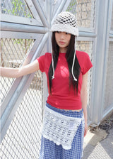 Net String Bucket Hat - Ivory