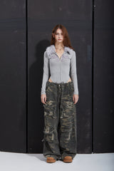FUR COLLAR BODYSUITE