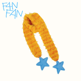 フラッフィー ストライプ スカーフ スターアクセント（ Sunset Orange）