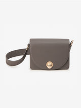 ISLE MINI shoulder leather bag / Mud Grey