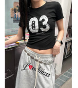 クラックナンバリングハーフTシャツ