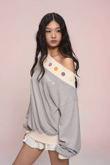 eat me plz* button-down shoulder-length warm long-sleeve hoodie for autumn and winter