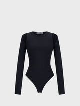 Cut-out Body Suit_Charcoal