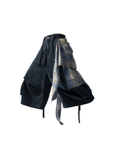 RELABEL Time Element (Extended Form) Detachable Fart Curtain Ribbon Washed Bamboo Blue Cow Shorts