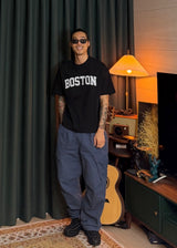 クロップド ボストン ショートスリーブ Tシャツ 4カラー