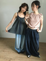 Humming Patchwork sleeveless (2color)
