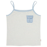 STRIPE POCKET POINT SLEEVELESS [SKY]